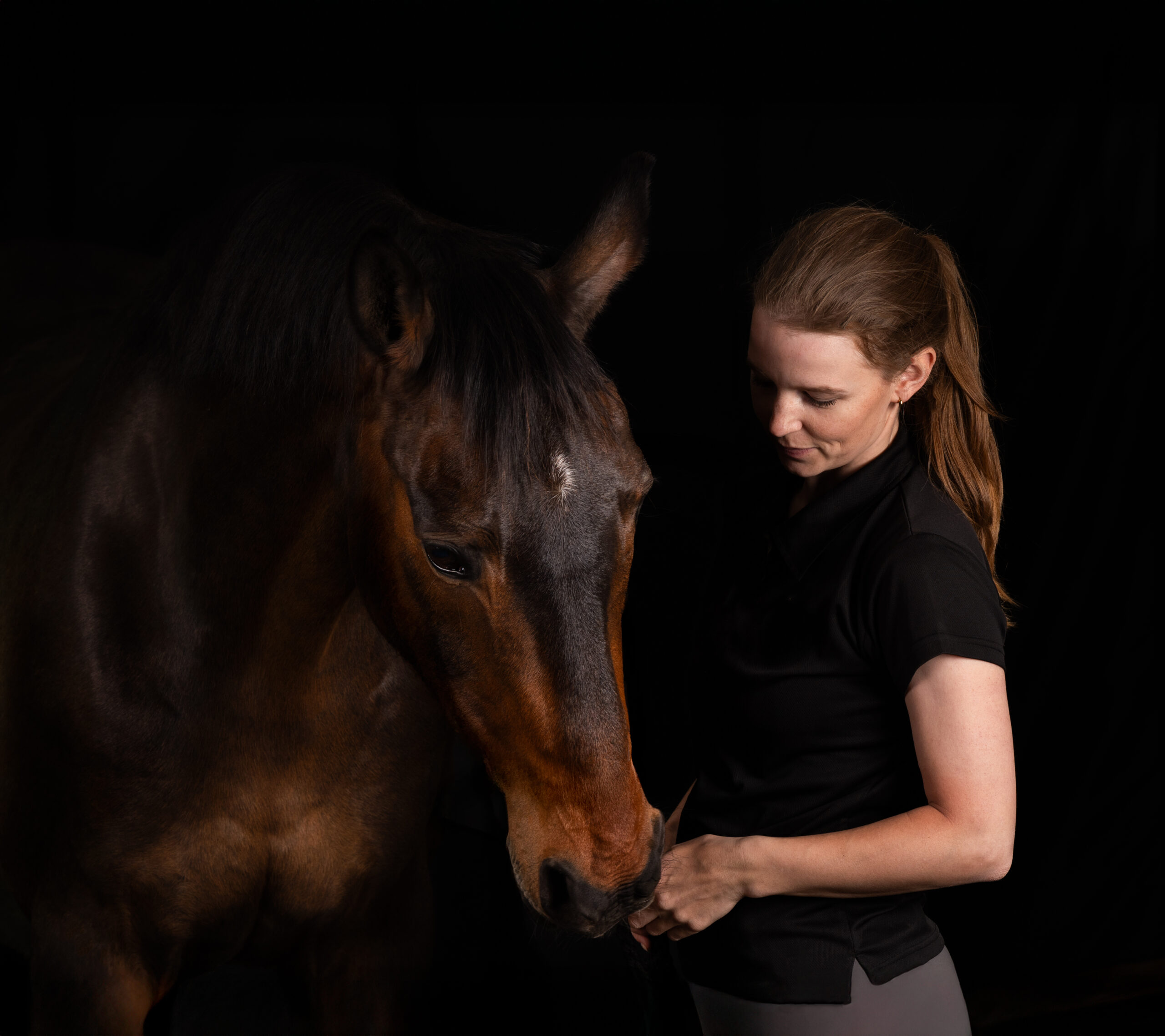 Laura Marie mit Pferd im Studio – Pferdefotografin & Videografin Salzburg